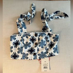 Women's Coral Tile Print Button-Front Tank Top - Agua Bendita x Target